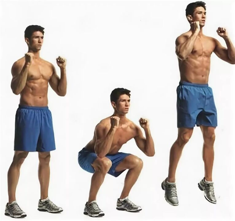 Les squats sautés aideront un homme à avoir une érection rapide et longue